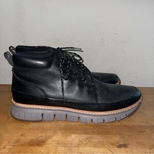 Cole Hann Chukka Boots Mens 11.5M Black Grand Sport ZeroGrand Rugged C31412